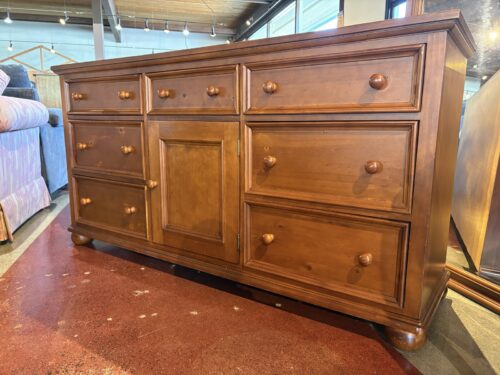 Traditional Solid Wood Dresser in a Warm Honey Finish