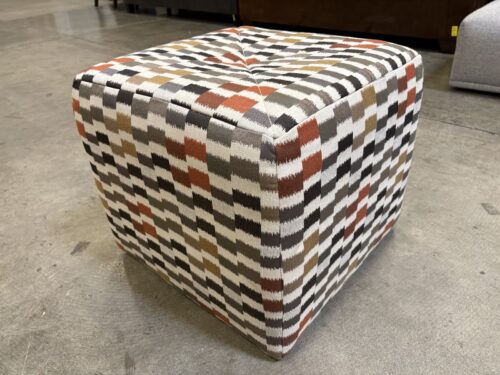 ENGLAND INC. Geometric Novelty Pattern Ottoman