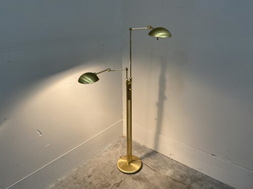 HOLTKOETTER Vintage German Postmodern Adjustable 2 Light Task Lamp with Dimmer