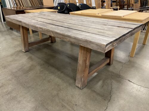 Rustic Farmhouse Large Rectangular Outdoor Dining Table with A-Frame Trestle Base
