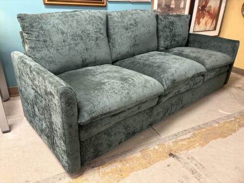 EBERN DESIGNS Modern Emerald Green Drago 3-Seat Sofa