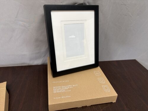 POTTERY BARN Black Wood Gallery 9x11 Multi-Mat Frame w/ 4x6 & 5x7 Mat (Set of 2)