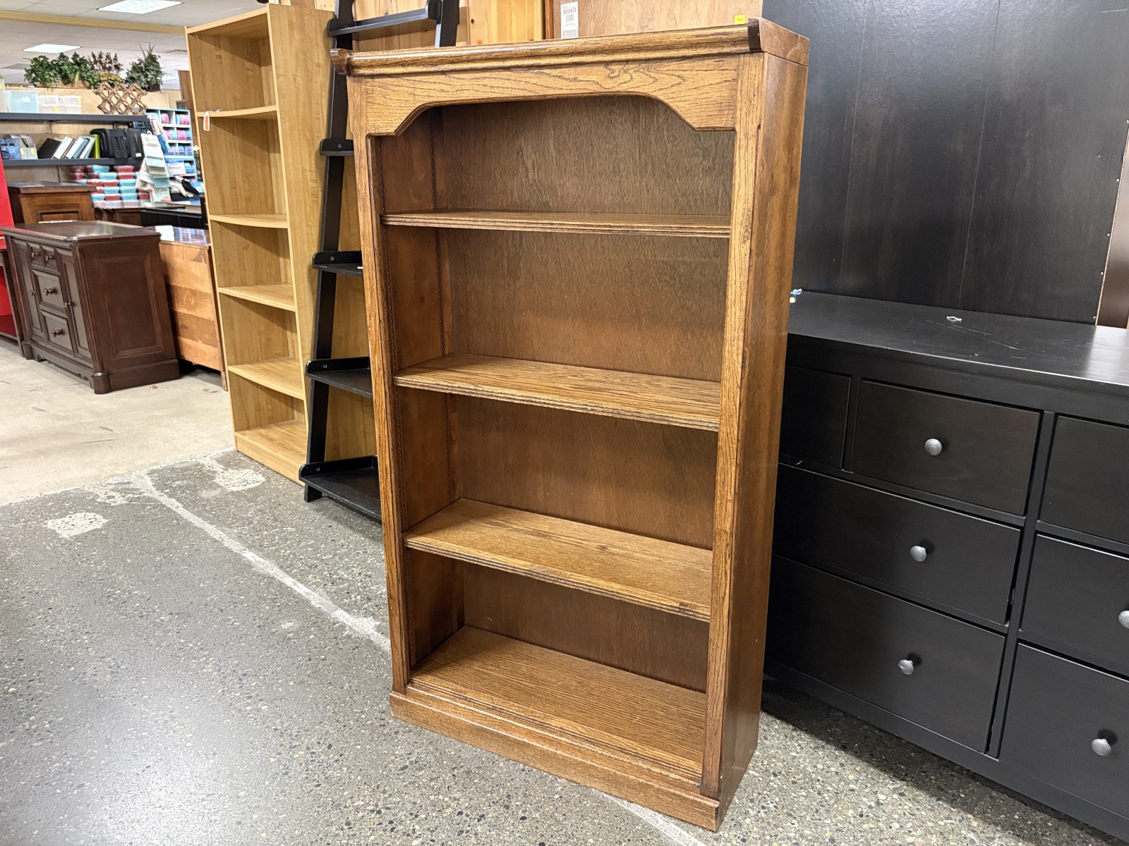 Traditional Wooden 4-Shelf Bookcase