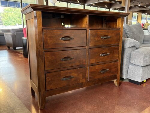 KLAUSSNER Carturra 6-Drawer Media Dresser w/ Power Strip