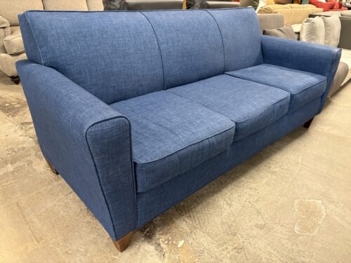 Dark Blue 3-Seat Track Arm Sofa