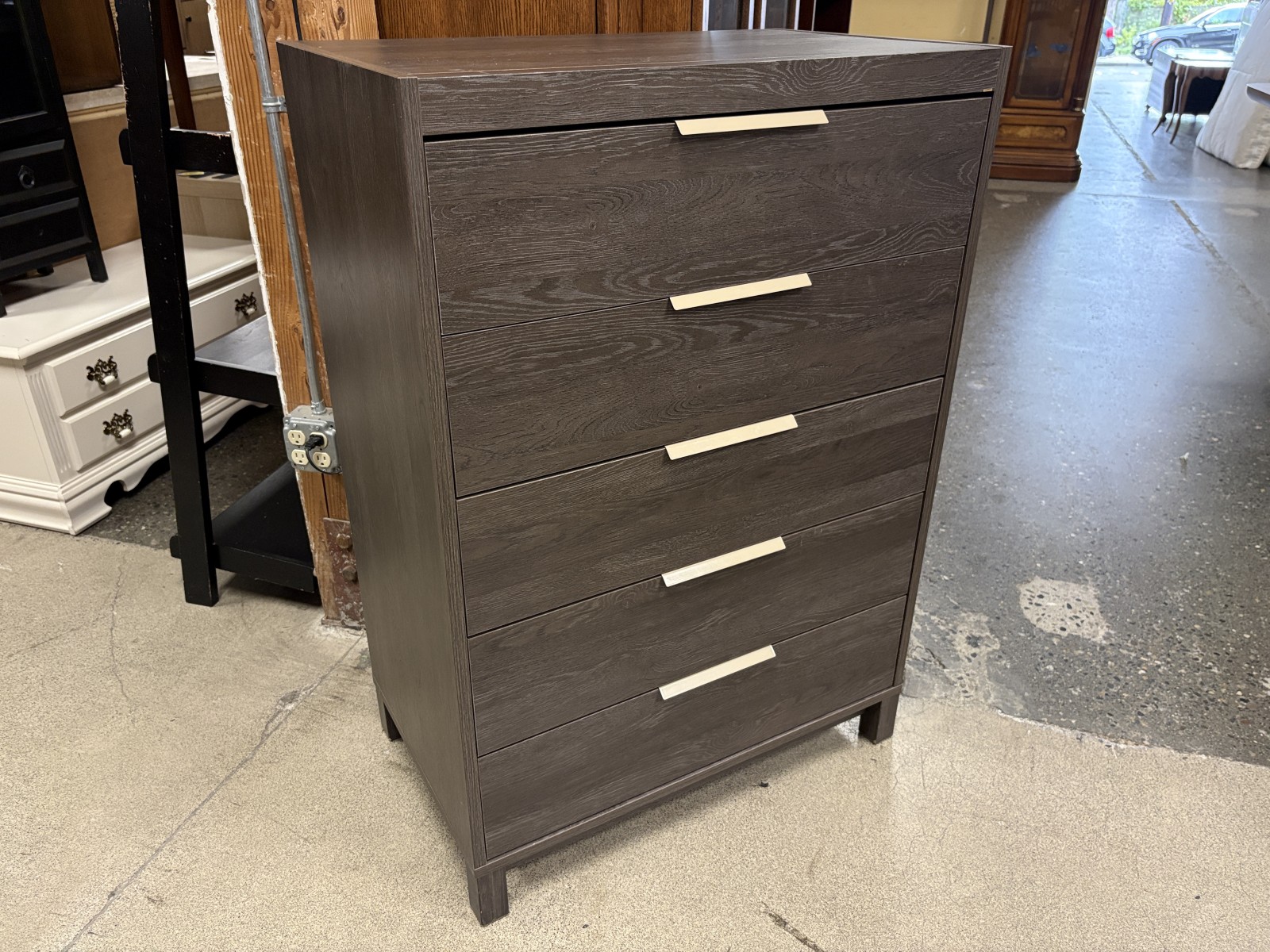 Made in Denmark Modern 5-Drawer Dark Grey Tall Dresser