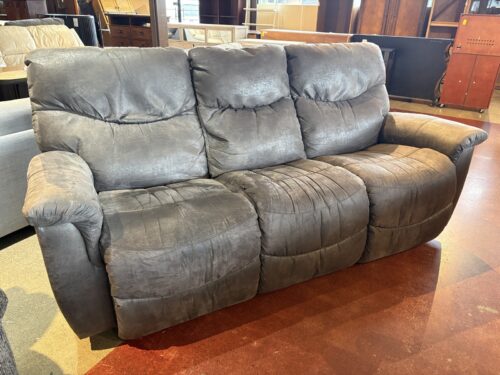 Charcoal Grey Three Seater Recliner Sofa