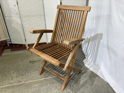 DAVID SMITH & CO Teak Folding Armchairs