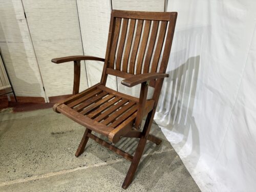 DAVID SMITH & CO Dark Teak Folding Armchair