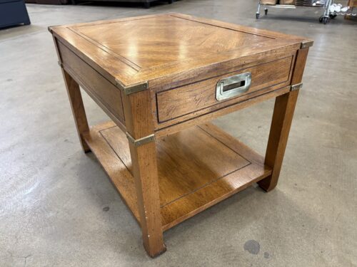 BASSETT Vintage Warm Finish Campaign Style Nightstand