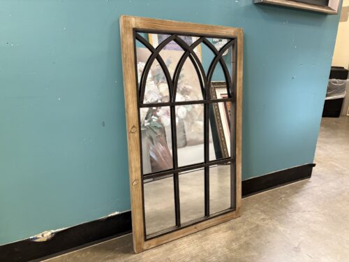 NEW! FIRST TIME & CO. Grandview Arched Cathedral Window Wall Mirror