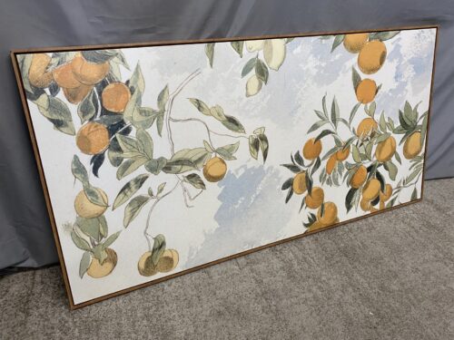 "Mandarin Oranges" Framed Watercolor Canvas Print