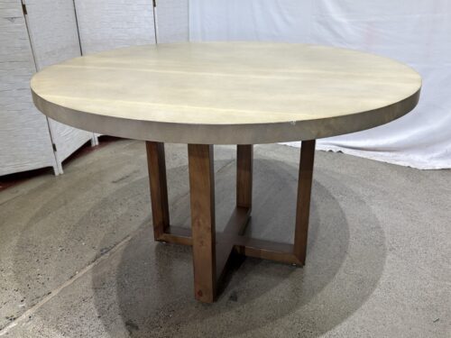 Chic Round 2-Tone Dining Table