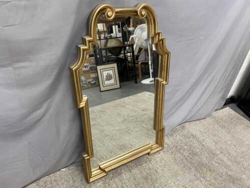 CAROLINA MIRROR COMPANY Vintage Hollywood Regency Style Gold Mirror