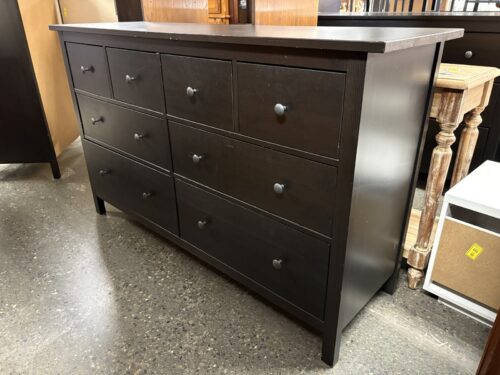 IKEA Hemnes Black 8-Drawer Lowboy Dresser