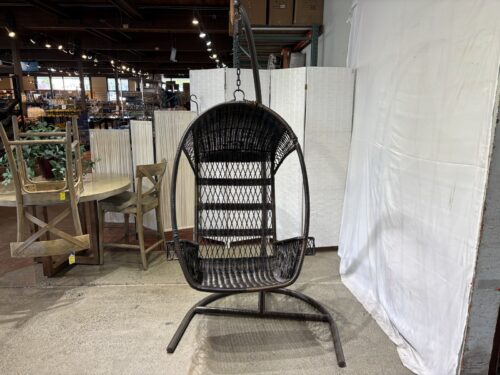 Egg Basket Hanging Swing Chair w/ Cupholders
