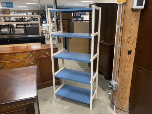 IKEA Ekenabben Blue & Light Wood 5-Tier Shelf