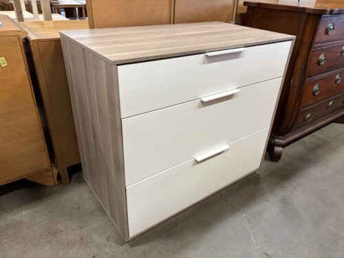 IKEA Greywash Oak Finished 3 Drawer Chest