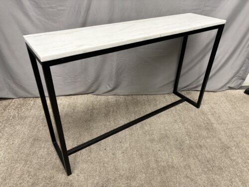 Industrial Marble Top Sofa Table