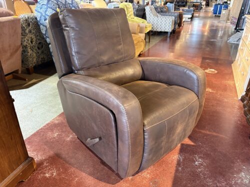 Plush Chocolate Brown Manual Reclining Rocker