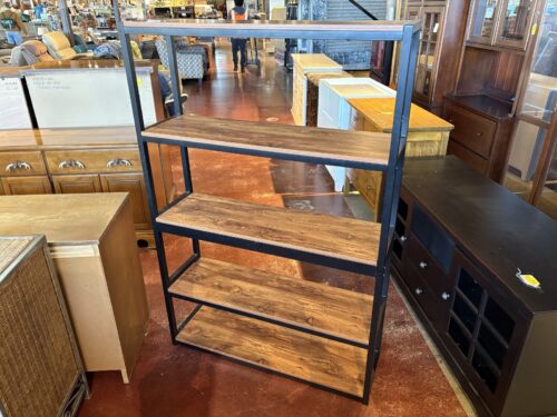 Industrial Style 4-Tier Open Bookcase