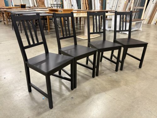 IKEA Stefan Classic Black Dining Chairs (Set of 4)