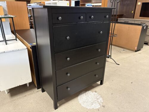 IKEA Hemnes Black-Brown 6-Drawer Tall Dresser
