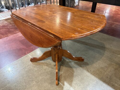 Classic Round Wooden Drop-Leaf Dining Table