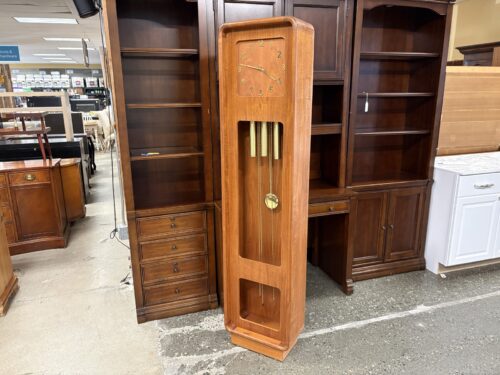 Vintage Danish Modern Teak Grandfather Clock