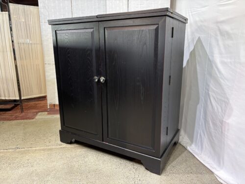 Crosley LaFayette Black Finish Expandable Bar Cabinet