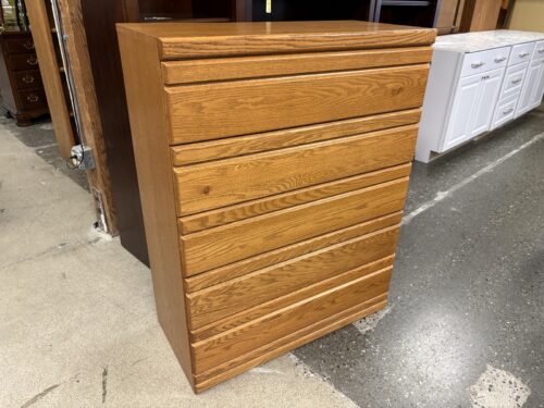 Wooden 5-Drawer Tallboy Dresser w/ Recessed Handles
