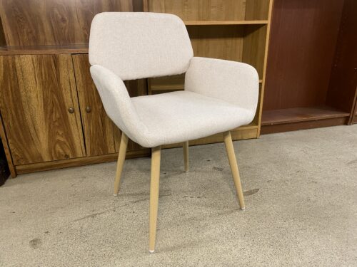 Modern White Upholstered Accent Chair