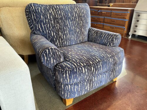 Modern Blue Palette Upholstered Armchair