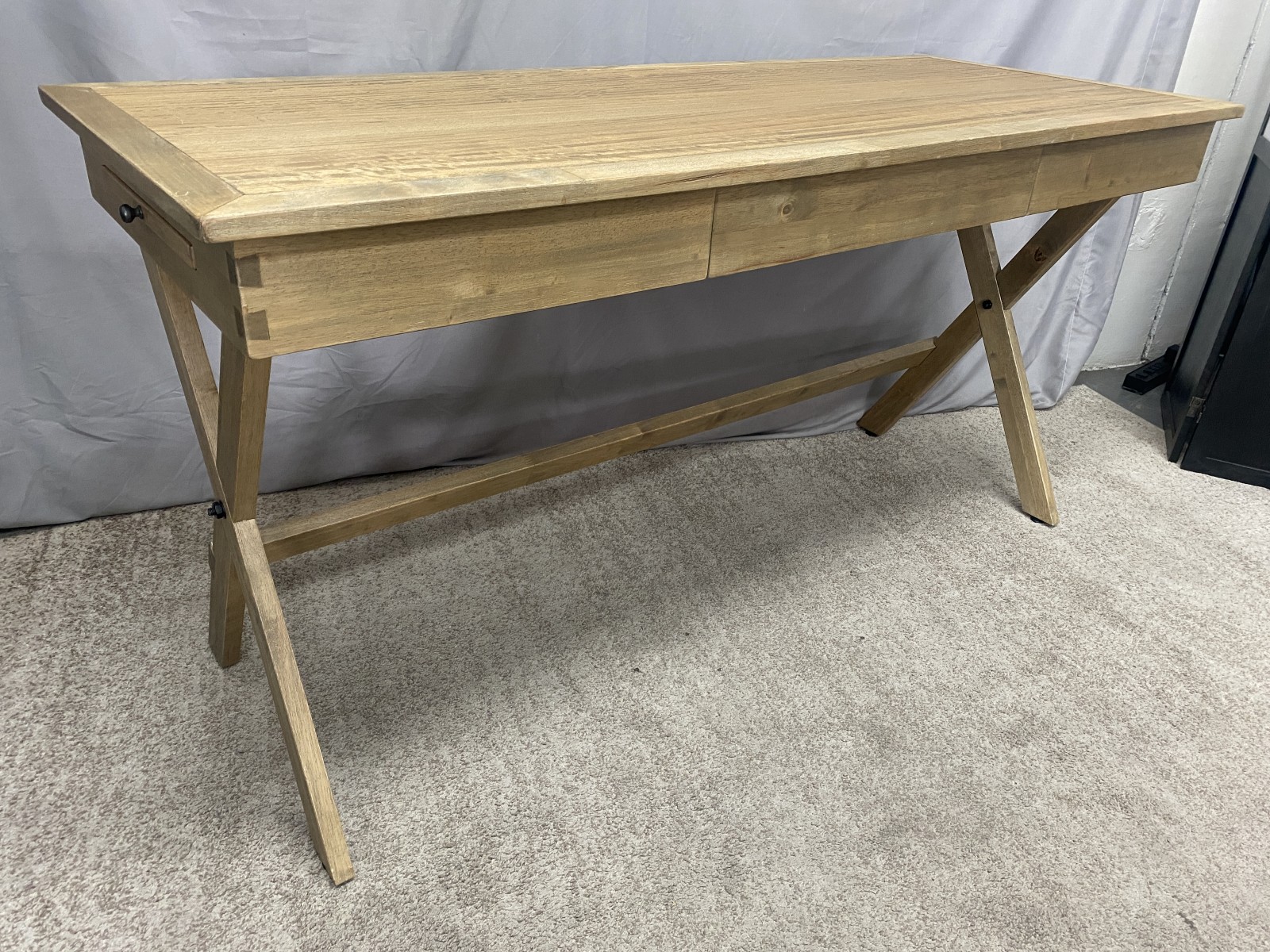 WORLD MARKET Wooden Campaign Desk w/ Pull Out Tables