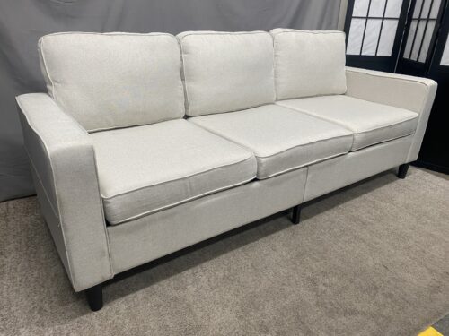 Cream Track Arm 3-Seat Sofa