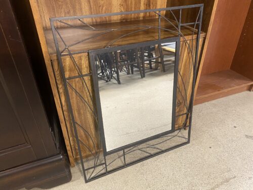 Black Branching Metal Framed Wall Mirror