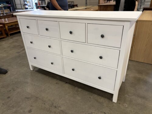 IKEA Hemnes White 8 Drawer Dresser with Graphite Pulls