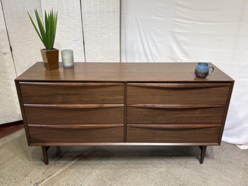 NEW! ARTICLE Lenia 6-Drawer Double Dresser - Walnut