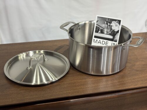 NEW! MADE IN Stainless Steel Clad 8Qt. Stock Pot & Lid