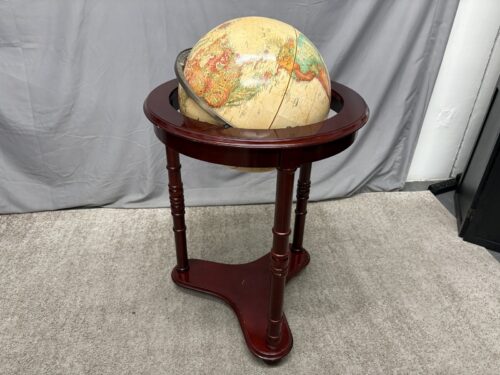 REPLOGLE 16" Floor Globe w/ Cherry Stand