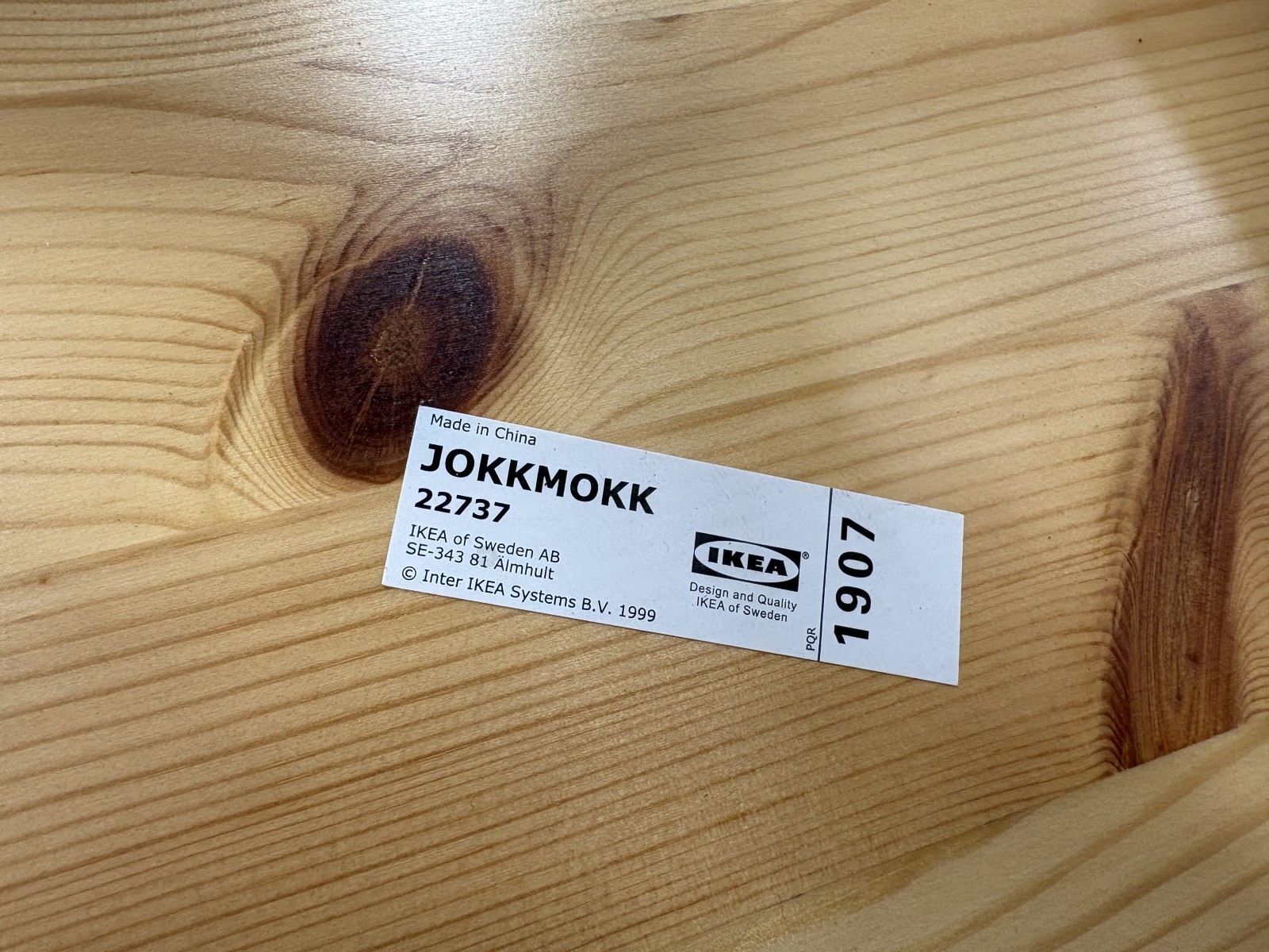 IKEA Jokkmokk Natural Finish Pine Dining Table with 4 Chairs