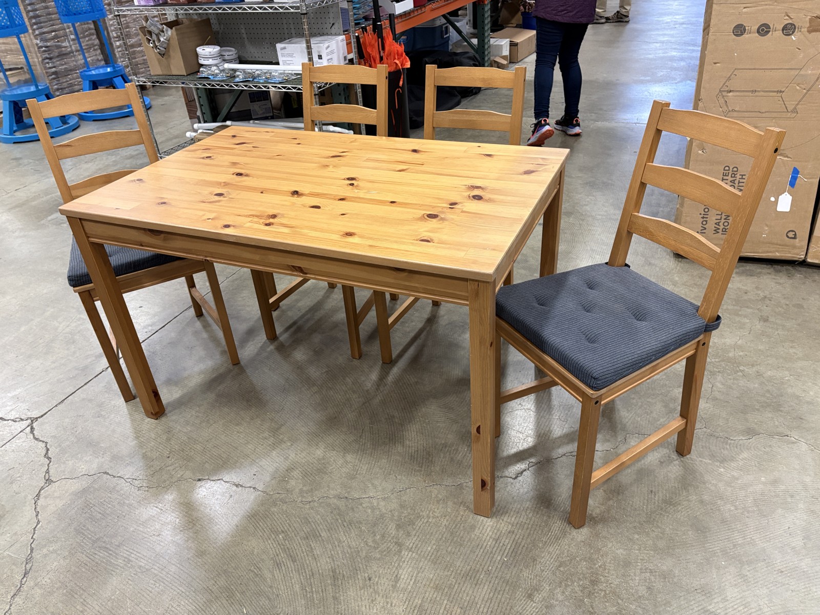 IKEA Jokkmokk Natural Finish Pine Dining Table with 4 Chairs