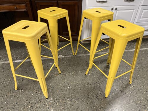 Dandilion Yellow Stackable Counter Stools (Set of 4)