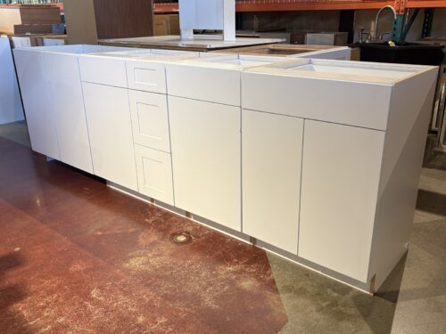5Pc. Crisp White Lower Cabinet Set