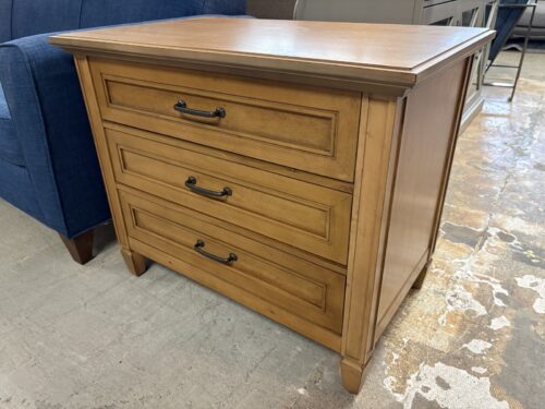 NEW! HOME DECORATORS COLLECTION Bonawick Patina Wood 3-Drawer Nightstand (Bellevue)