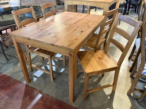 IKEA Warm Blonde Jokkmokk 4-Seater Dining Set