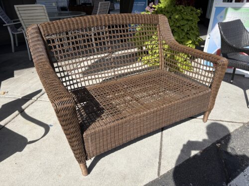 HAMPTON BAY Cocoa Woven Outdoor Settee