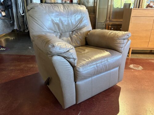 Neutral Stone Grey Manual Recliner Armchair