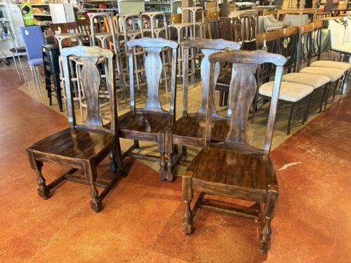 POTTERY BARN Cortona Solid Wood Dining Chairs (Set of 4)