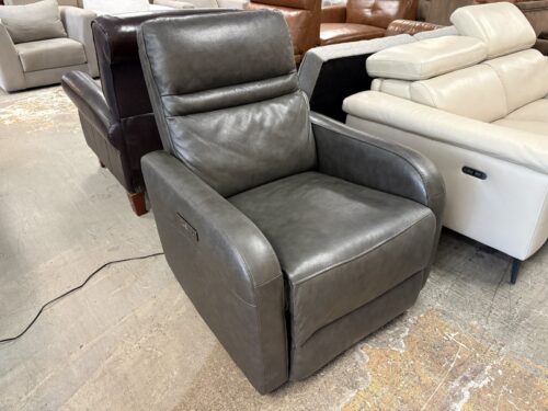 Pewter Rocking Power Reclining Arm Chair